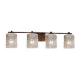 Veneto Luce Era 4 Light Square Clrt Wall Sconce by Justice Design - GLA-8444-26-CLRT