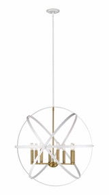 Cavallo 8 Light Pendant 30 Inch Wide by 28.5 Inch High by Z-Lite - 463-30HBK-CH45
