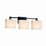 Porcelina Tetra 3 Light Vanity Light 23.5 Inch Wide by Justice Design - PNA-8423-55-WAVE