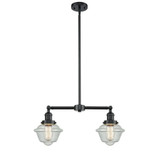Oxford 2 Light Stem Adjustable Island 10 and 24 Inch Wide by Innovations - 209-G53