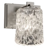 Veneto Luce Era 1 Light Cylinder Clrt Wall Sconce by Justice Design - GLA-8441-16-CLRT