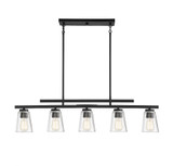 Calhoun 5 Light Symmetrical Linear Chandelier by Savoy House - 1-1023-5