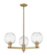 Preston 3 Light Stem Chandelier 12 Inch and 17.63 Inch Wide by Innovations - 716-3CR-G458-7_P