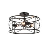 Calah 3 Light 15 Inch Wide Semi Flush Mount by Dainolite - CLH-153FH