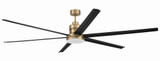 Mondo 6 Blade Ceiling Fan with Light Kit 80 Inches Wide by Craftmade - MND80-NWF
