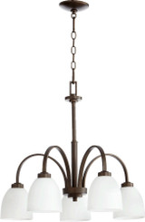 Reyes 5 Light Medium Chandelier by Quorum - 6360-5