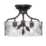 3 Light 15.13 Inch Wide Semi Flush Mount by Golden - 3160-SF