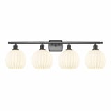 White Venetian 4 Light Vanity Light 38 Inch Wide by Innovations - 516-4W-G1217-8