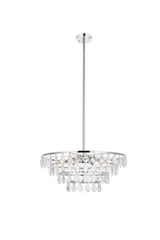Ella 6 Light Large Pendant 24 Inch Wide by Elegant - 1101D24