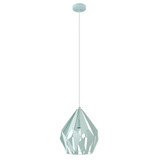 CarltonP 1 Light Pendant 14.76 Inch Tall and 12.01 Inch Wide by Eglo - 49024
