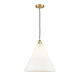 Berkshire 1 Light Medium Cord Hung Pendant 18 Inch Tall by Innovations - 616-1P-GBC-16