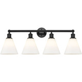 Berkshire Glass 4 Light Bath Vanity 12.25 InchX35 Inch Wide by Innovations - 616-4W-GBC-8