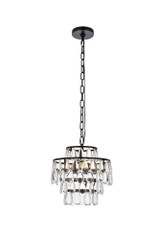 Mila 3 Light Medium Pendant 12 Inch Wide by Elegant - 1102D12