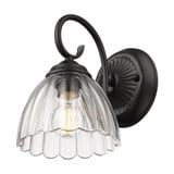 Audra 1 Light Wall Sconce 9.63 Inch Tall and 6.88 Inch Wide by Golden - 6952-1W