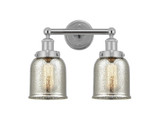 Bell 2 Light Industrial Mercury Glass Vanity Light by Innovations - 616-2W-G58