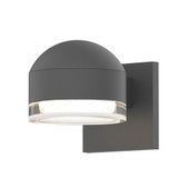 REALS 1 LED Dome Cap and Clear Cylinder Wall Sconce 5 Inch Wide by Sonneman - 7300DCFH