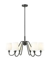 Gianna 6 Light Chandelier In Industrial Style 17 x 32 Inches Wide by Z-Lite - 7509-6-32