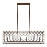 Chevron 6 Light Oversized Linear Chandelier by Hunter - CH6_1937_CH