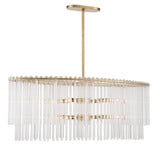 Bleecker 8 Light Oversized Oval Chandelier by Crystorama - 398