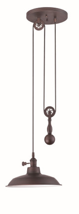 Pulley 1 Light Medium Pendant by Craftmade - P400