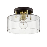 Bergamot Station 1 Light 12.25 Inch Wide Semi Flush Mount by Troy - C754