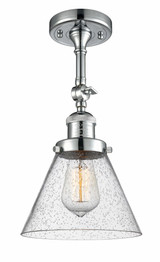 Cone 1 Light 14.5 Inch Tall Semi Flush Mount by Innovations - 201F-G4