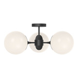 Nouveau 3 Light 25.88 Inch Wide Semi Flush Mount by Alora - SF505326