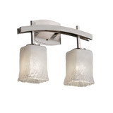 Veneto Luce Archway 2 Light Square Whtw Vanity Light by Justice Design - GLA-8592-26-WHTW