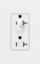Satin Colors 120/125V 20A Dual Dimming Tamper Resistant Rec by Lutron - SCR-20-HDTR