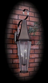 Le Havre 3 Light Outdoor Wall Lantern 34 Inch Tall by Framburg - 8925 IRON