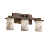 Lumenaria Dakota 3 Light Cylinder Flat Rim Vanity Light by Justice Design - FAL-8773-10