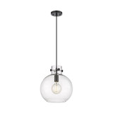 Newton Sphere 1 Light Cord Hung Pendant 13.75 X 12 Inch Wide by Innovations - 410-1PM-G410-12CL