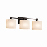 Fusion Tetra 3 Light Oval Opal Glass Vanity Light by Justice Design - FSN-8423-30-OPAL
