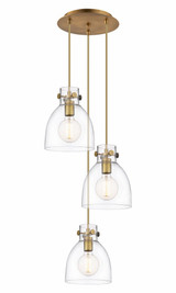 Newton Bell 3 Light Medium Pendant 15.5 Inch Wide by Innovations - 113-410-1PS-G412-8