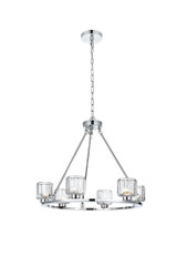 Cadence 6 Light Chandelier 22 Inch Tall and 26 Inch Wide by Elegant - 5100D26