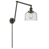 Bell 1 Light Adjustable Swing Arm Down Wall Sconce 30X8 Inch by Innovations - 238-G7