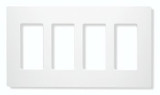 Claro 10 Inch 4 Gang Screwless Wall Plate by Lutron - CW-4