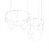 Suspenders 249W 12 LED 2Bar Offset Ring Chandelier 82 Inch Wide by Sonneman - SLS4243
