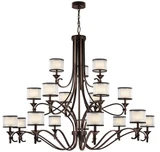 Lacey 18 Light Oversized 3 Tier Chandelier by Kichler - 42396