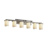 Candlearia Dakota 6 Light Cream Melted Rim Vanity Light by Justice Design - CNDL-8786-14-CREM