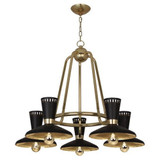 Vortex 5 Light Chandelier 27 Inch Tall and 34 Inch Wide by Robert Abbey - 568_P