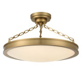Cameron 40W 1 LED Semi Flush Mount 28 Inch Tall and 24 Inch Wide by Golden - 1700-24SF