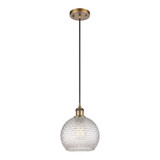 Athens 1 Light Cord Down Mini Pendant 10 Inch X 8 Inch Wide by Innovations - 516-1P-G122C-8