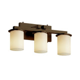 Candlearia Dakota 3 Light Cream Flat Rim Vanity Light by Justice Design - CNDL-8773-10-CREM