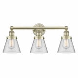Cone 3 Light Industrial Vanity Light 24.25 Inch Wide by Innovations - 616-3W-CONE
