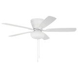 Wheeler 5 Blade Flush Mount Ceiling Fan with Light 52 Inch W by Craftmade - WHL52-5-C1