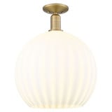 White Venetian 1 Light Semi Flush Mount 18.13 X 13.75 Inch by Innovations - 716-1C-G1217-14