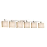Porcelina Tetra 6 Light Vanity Light 50.5 Inch Wide by Justice Design - PNA-8426-55-WAVE