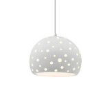 Perforated Globe 1 Light Cord Pendant 10 Inch Wide by Justice Design - CER-6583-CD