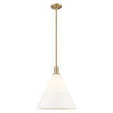 Berkshire Glass 1 Light Stem Hung Mini Pendant 17.63 Inch by Innovations - 716-1S-GBC16